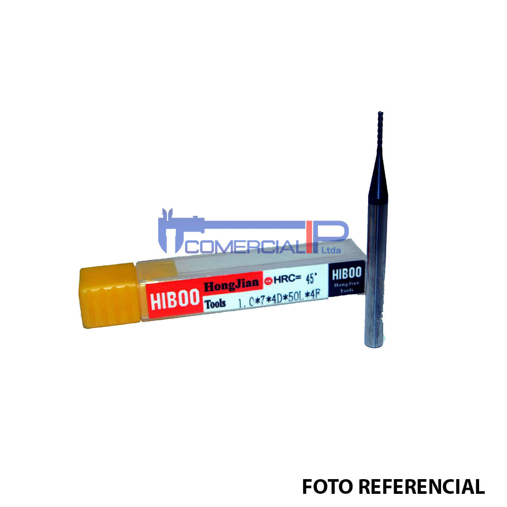 HIBOO 1.0X7X4DX50LX4F FRESA METAL DURO D-1.0MM LARGA HJT CH - Imagen 1