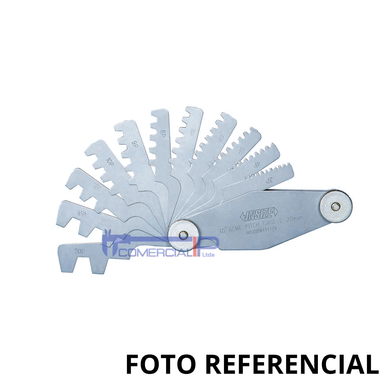 PLANTILLA DE GRADO METRIC 30° INSIZE PLANTILLA DE GRADO METRIC 30° INSIZE - Imagen 1